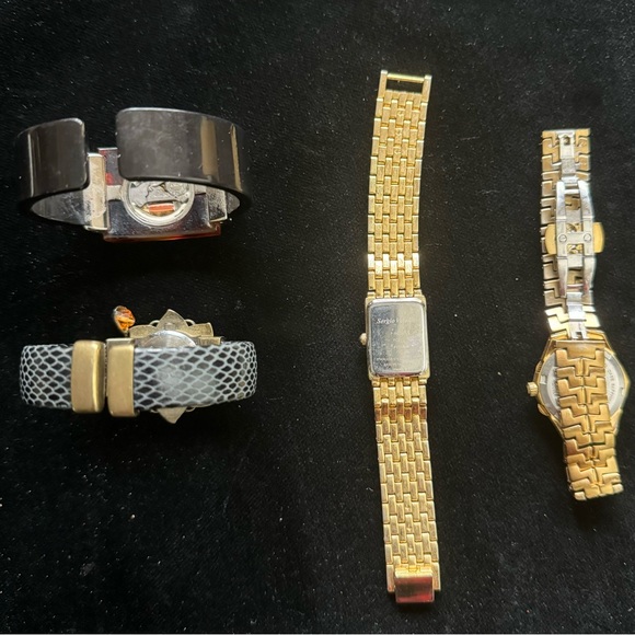 Women’s Watch Wardrobe -Black Antique, Gold Sport, Dress & Tiger’s Eye -Two Sold - Picture 4 of 8